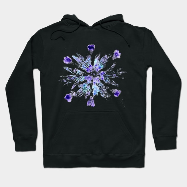 'Snowflake' nature print Hoodie by thryngreen